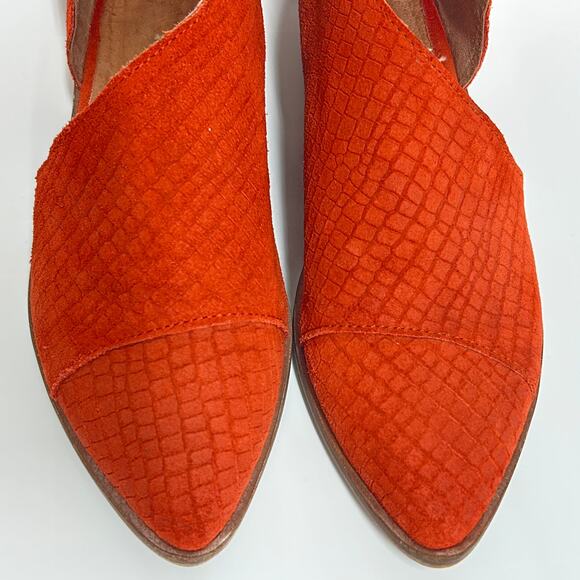Free People Royale D'Orsay Flat Carmine Orange Suede Womens EUR 39 / Size 8.5 - Picture 14 of 14